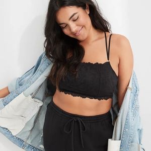 Aerie Holiday Best Lace Longline Bralette Size XL